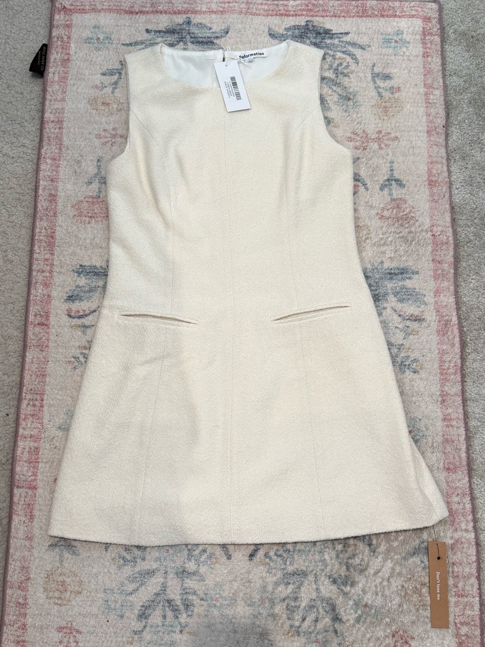 NWT Reformation Citron Dress in white tweed